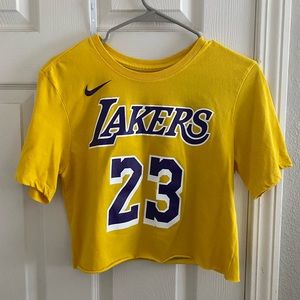 NIKE DRI FIT LAKERS CROP TOP